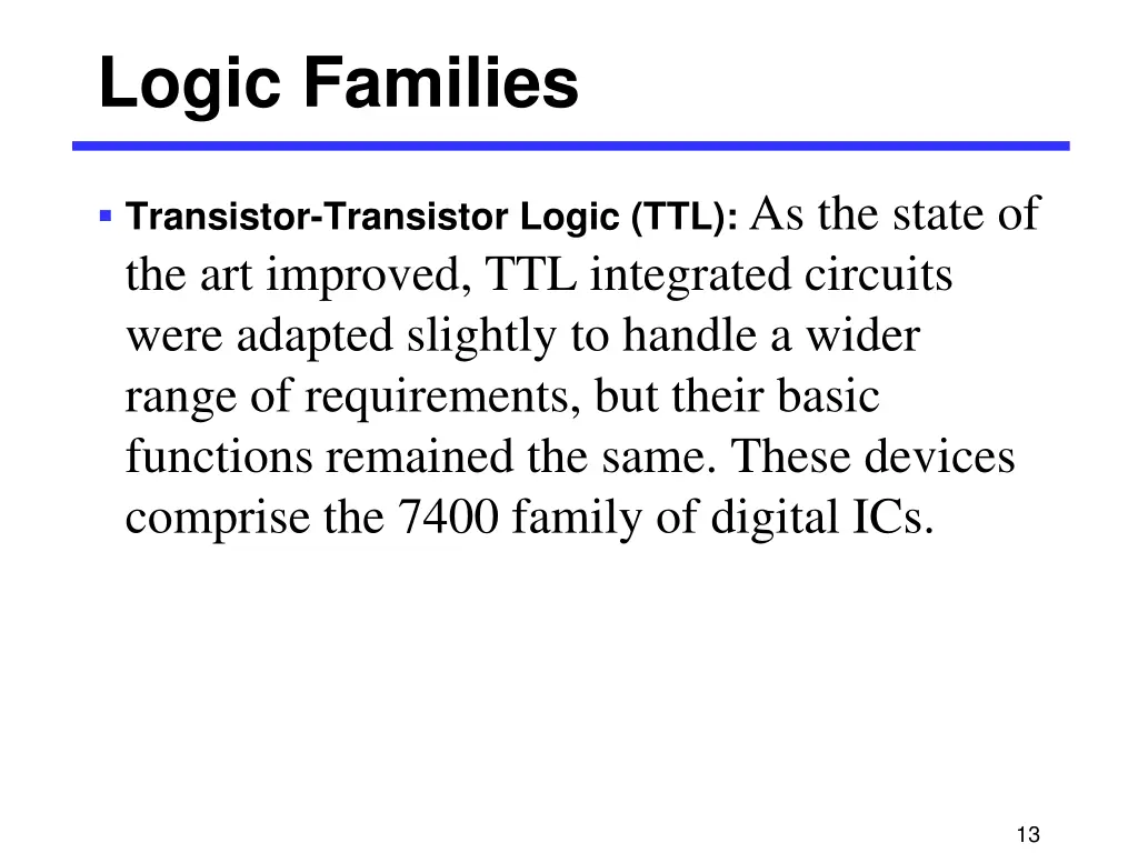 logic families 9