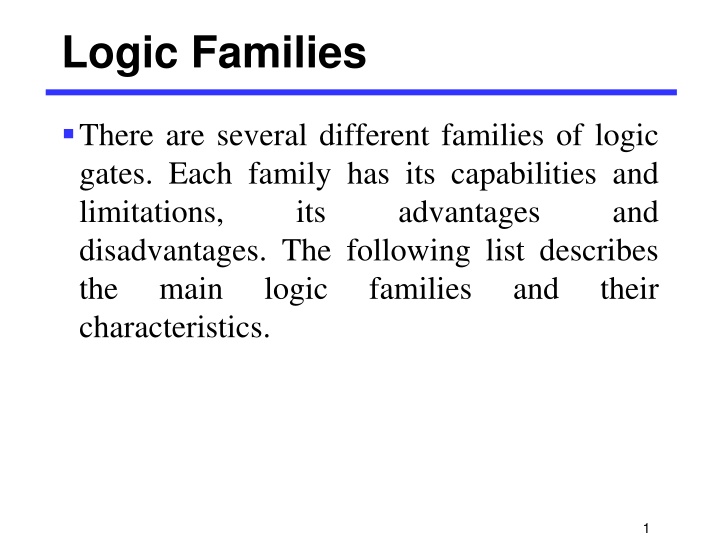 logic families