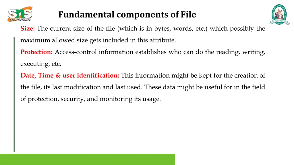 fundamental components of file 1