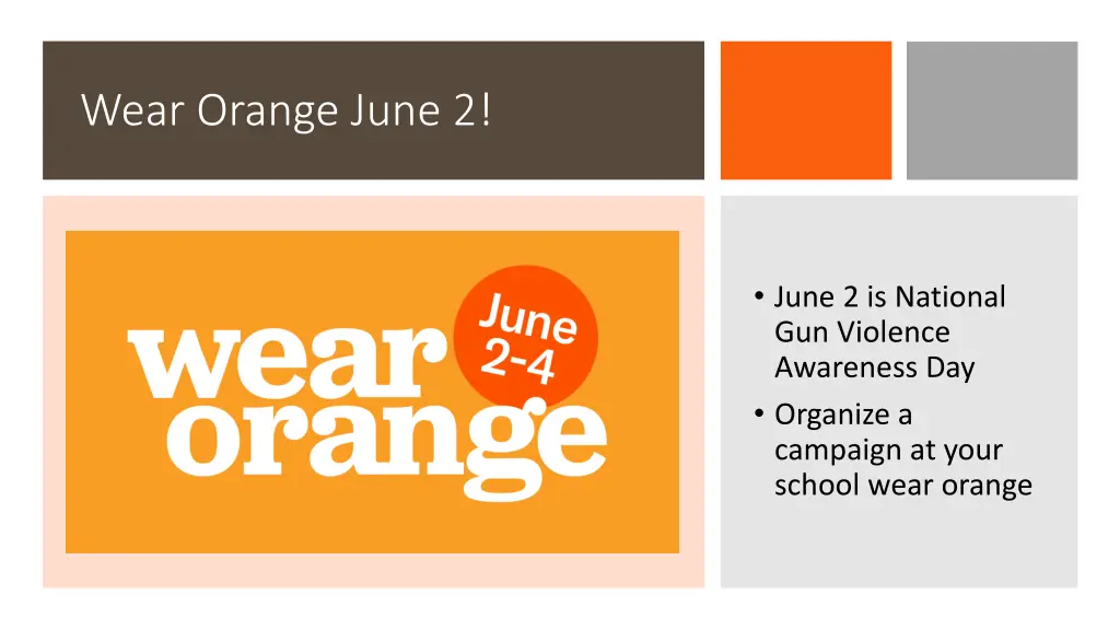 wear orange june 2