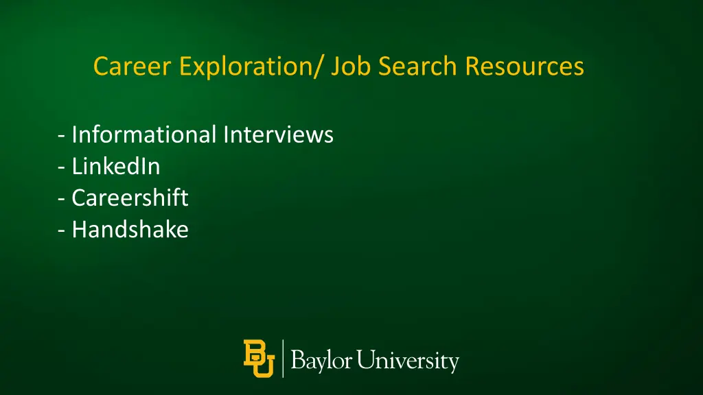 career exploration job search resources
