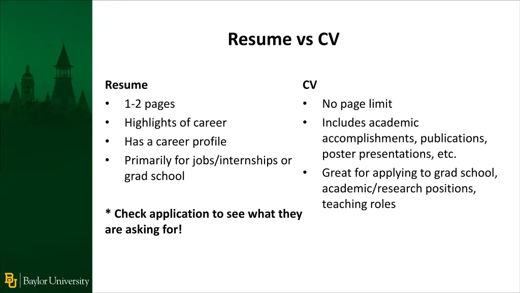 resume vs cv