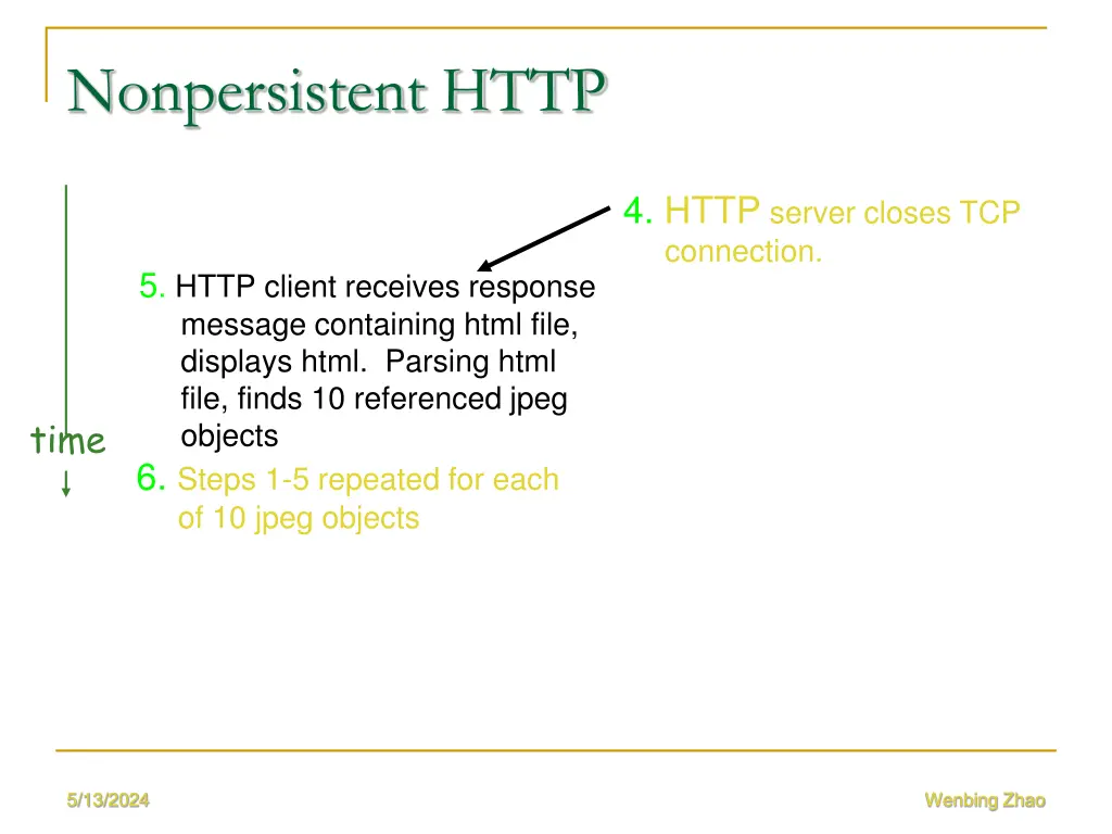 nonpersistent http