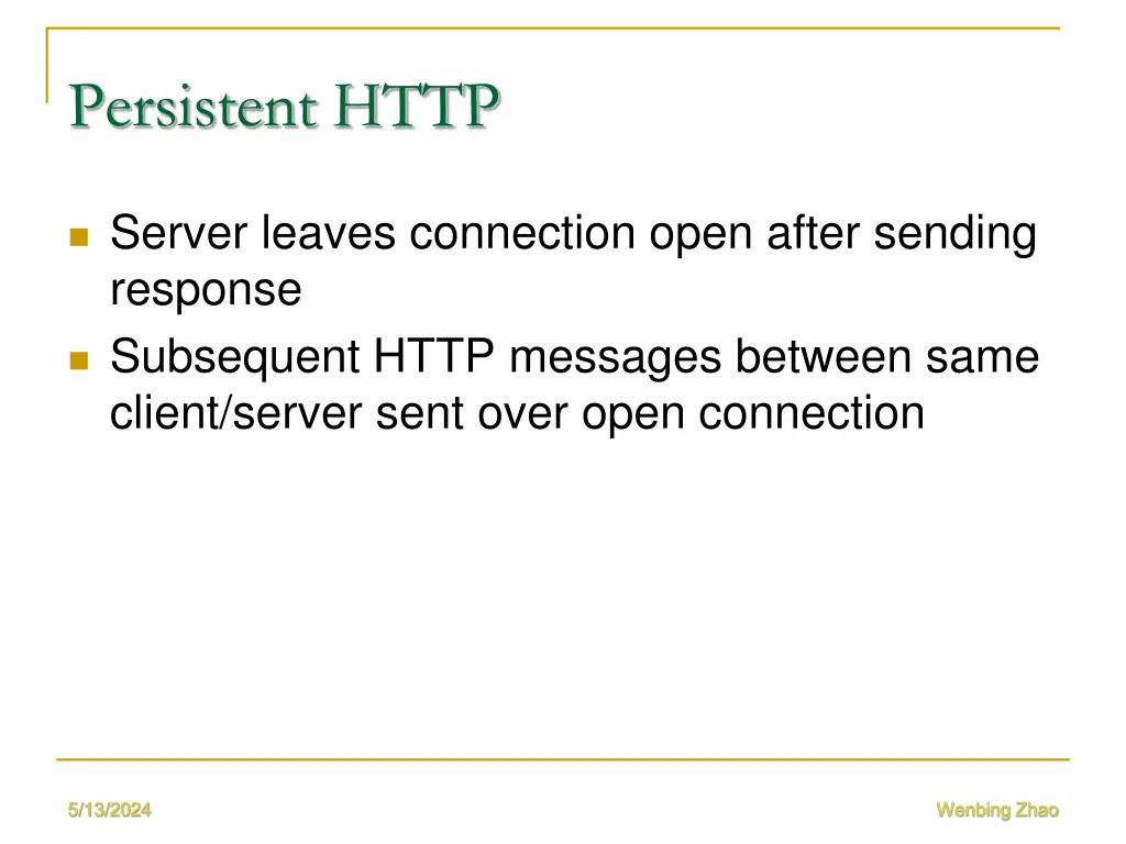 persistent http