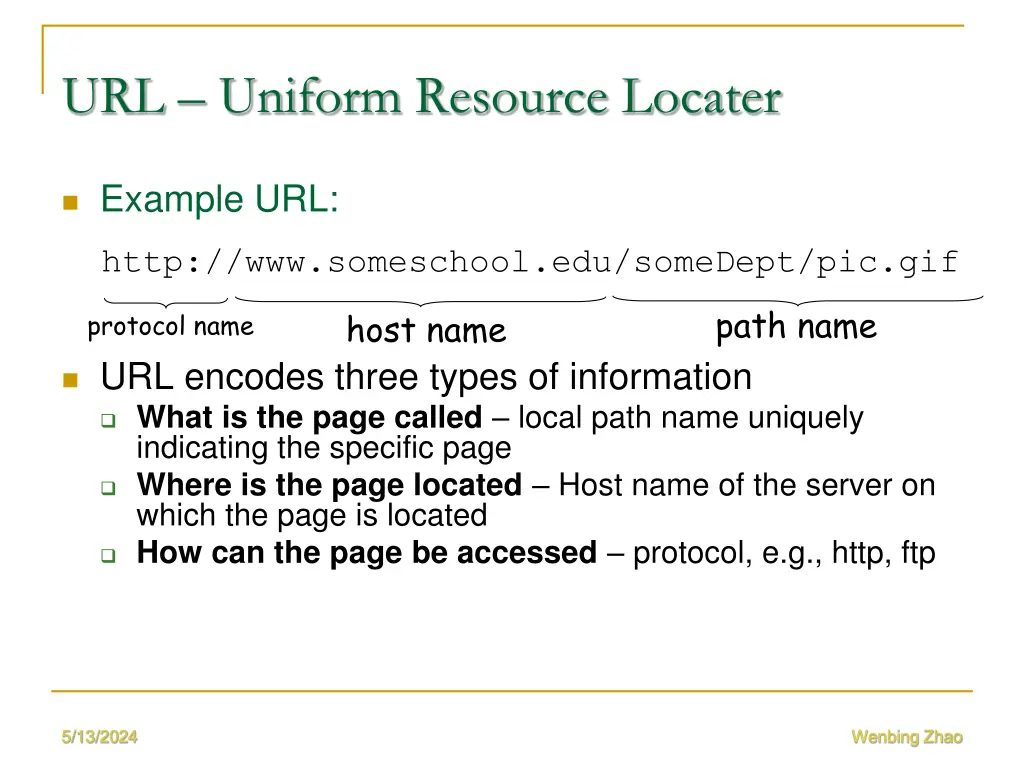 url uniform resource locater