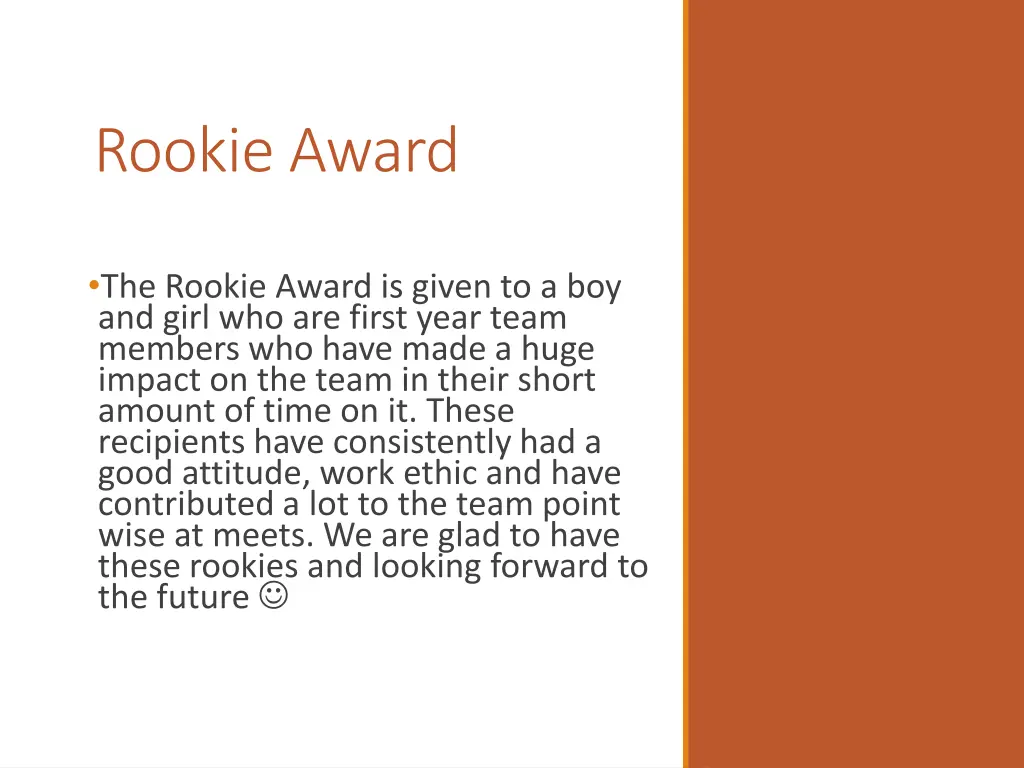 rookie award