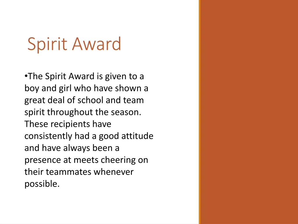 spirit award