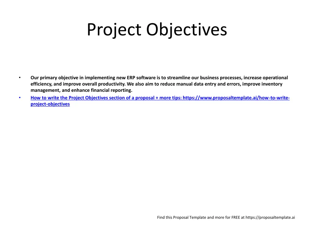 project objectives