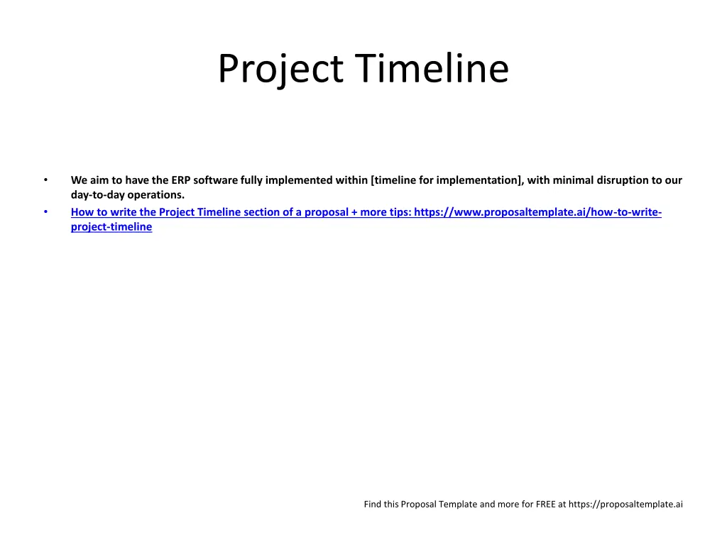 project timeline