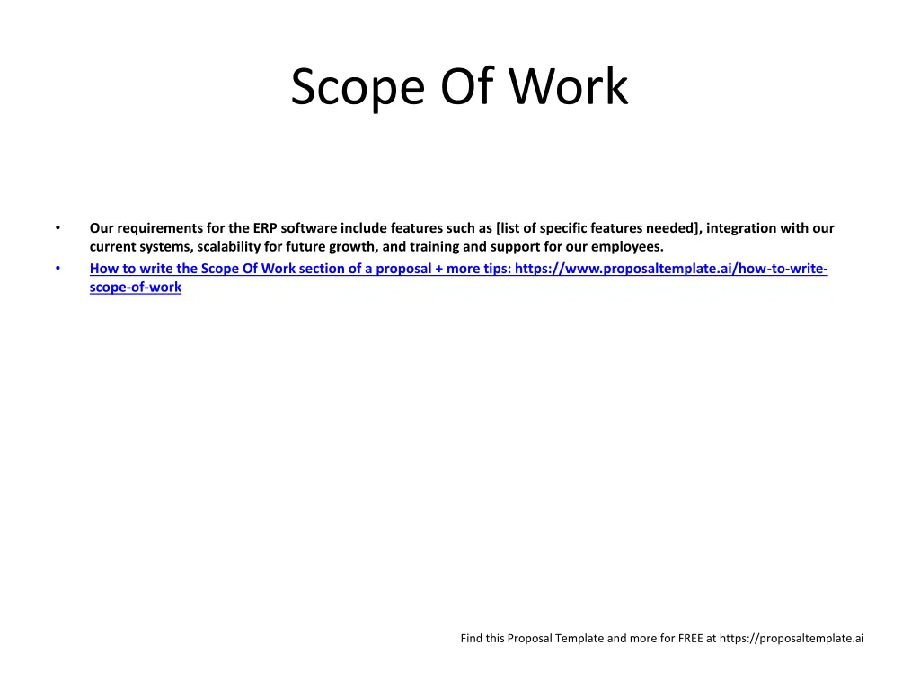 scope of work