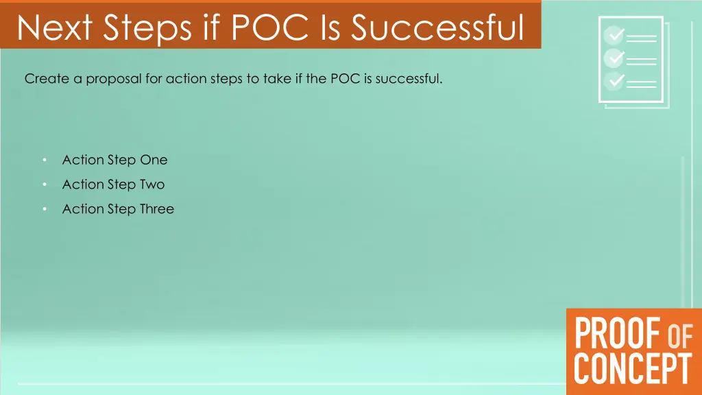 next steps if poc is successful