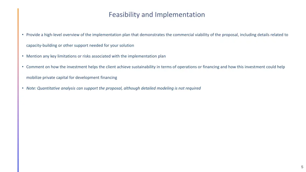 feasibility and implementation