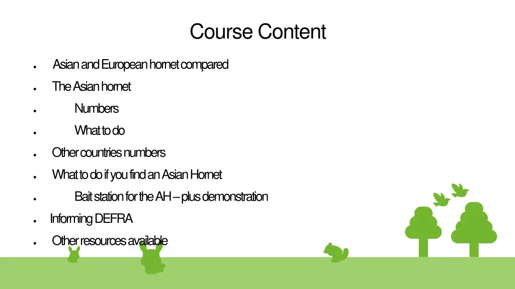 course content