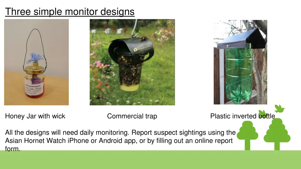 three simple monitor designs