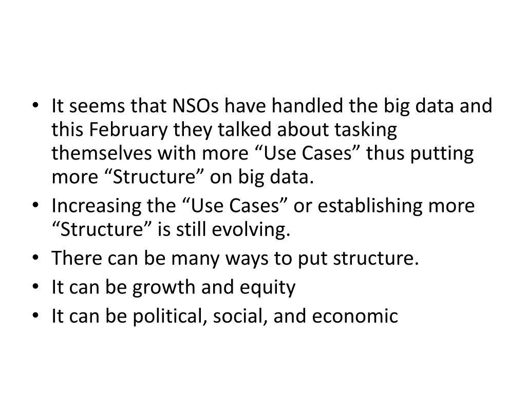 it seems that nsos have handled the big data