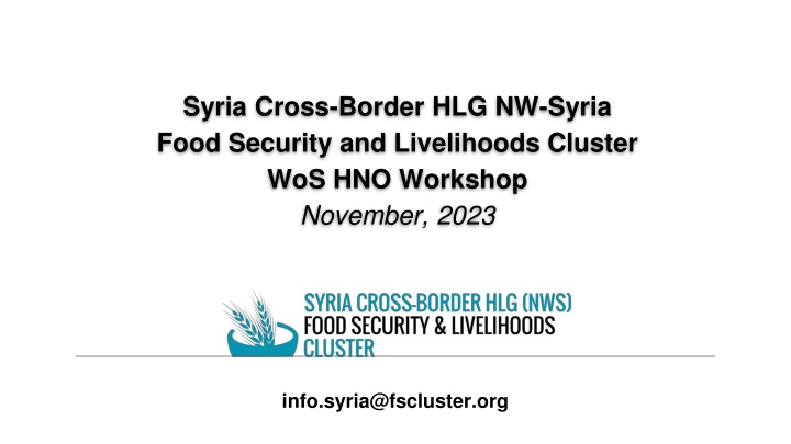 syria cross border hlg nw syria food security