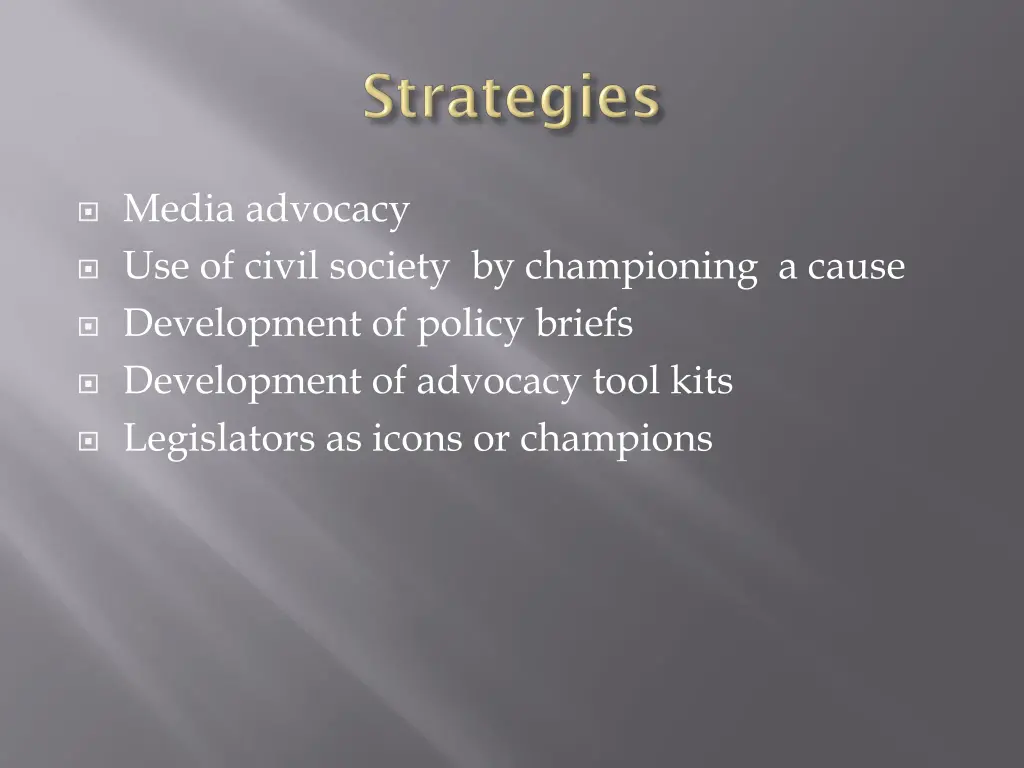 media advocacy use of civil society