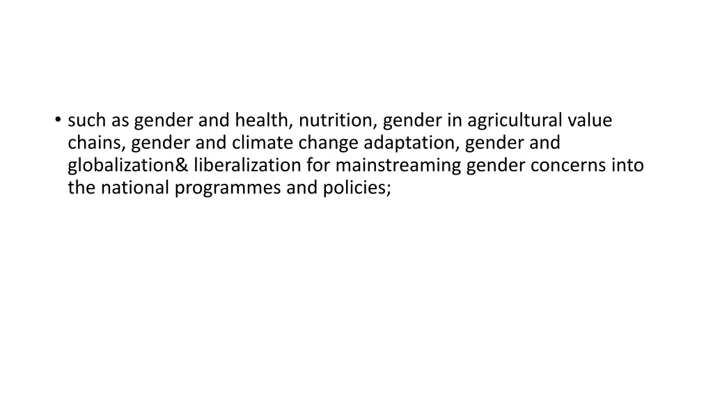 such as gender and health nutrition gender