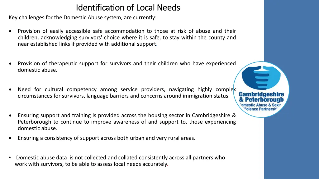 identification of local needs identification