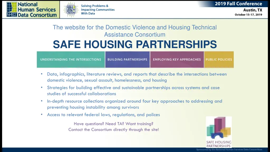 the website for the domestic violence and housing