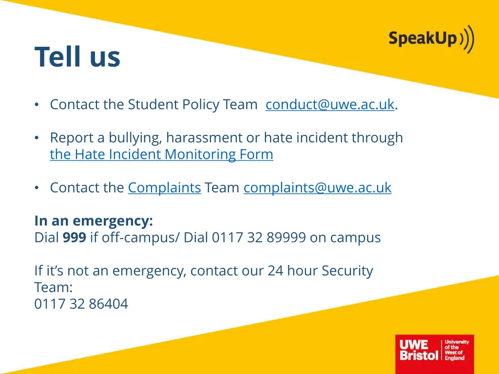 heading text contact the student policy team
