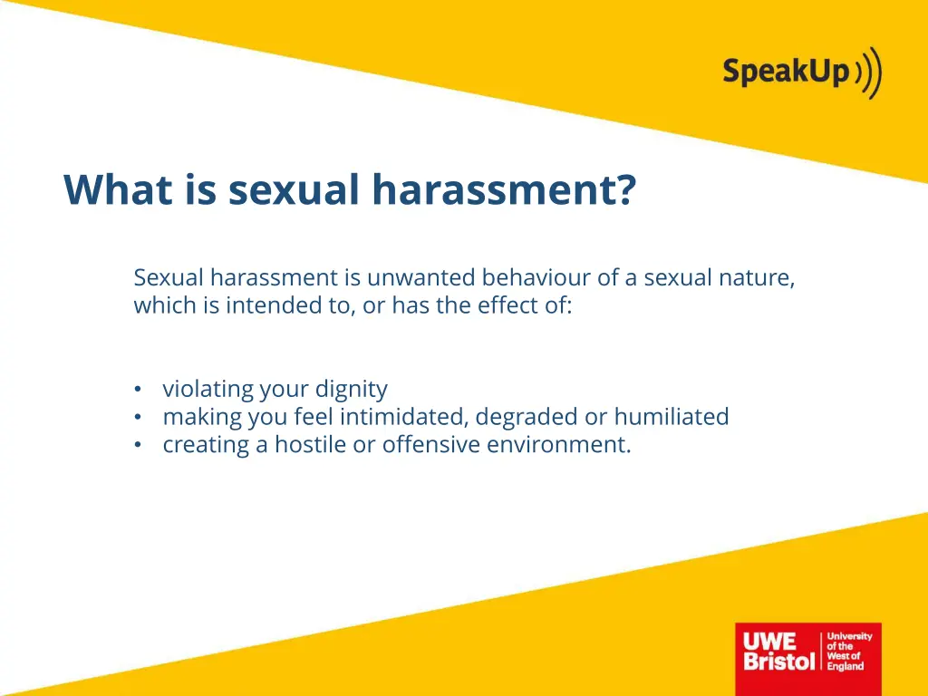 heading text what is sexual harassment