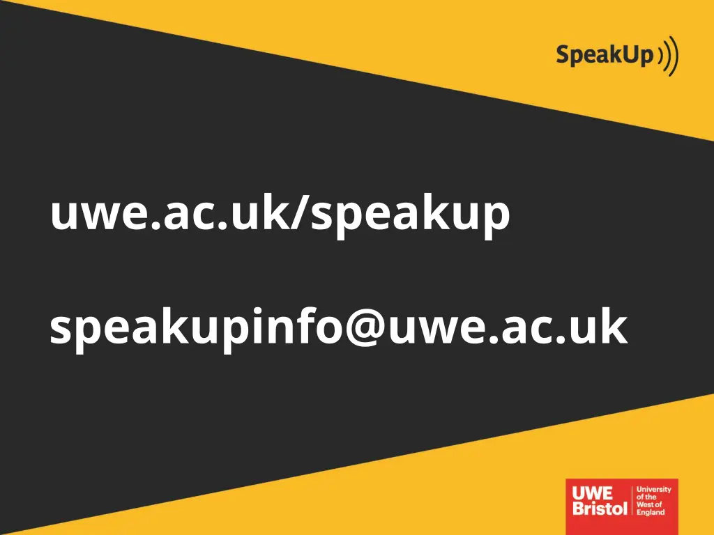 uwe ac uk speakup