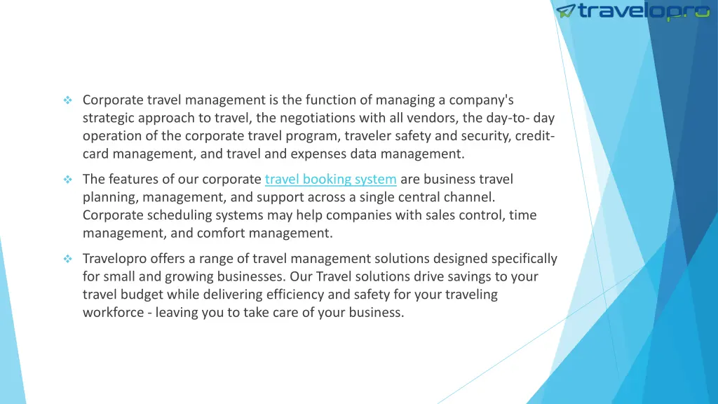 corporate travel management is the function