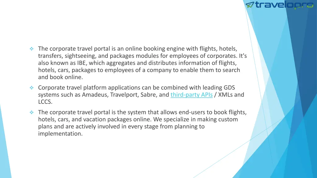 the corporate travel portal is an online booking