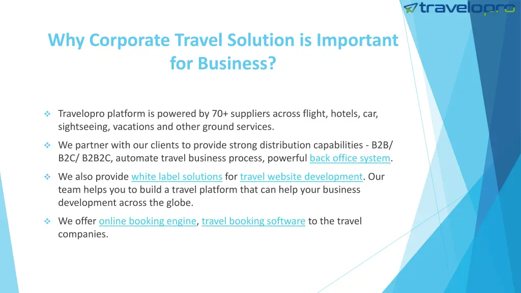 why corporate travel solution is important