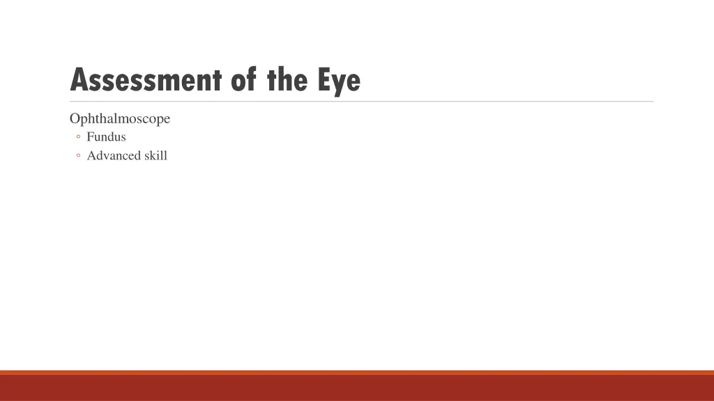 assessment of the eye 3