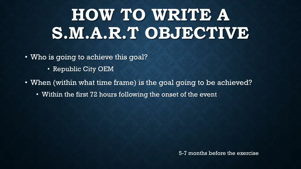 how to write a s m a r t objective 4