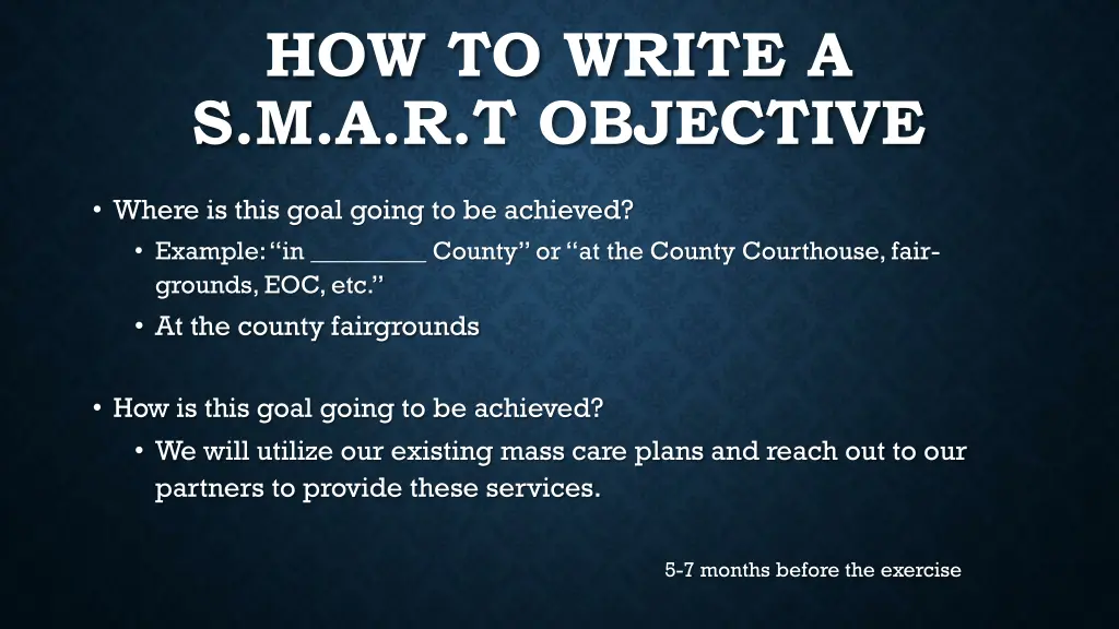 how to write a s m a r t objective 5