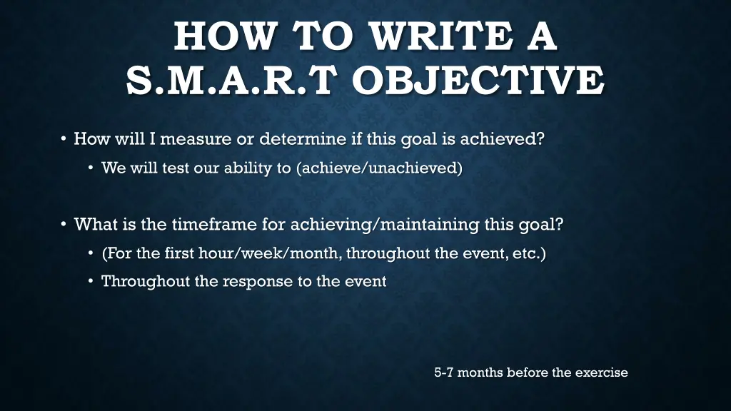 how to write a s m a r t objective 6