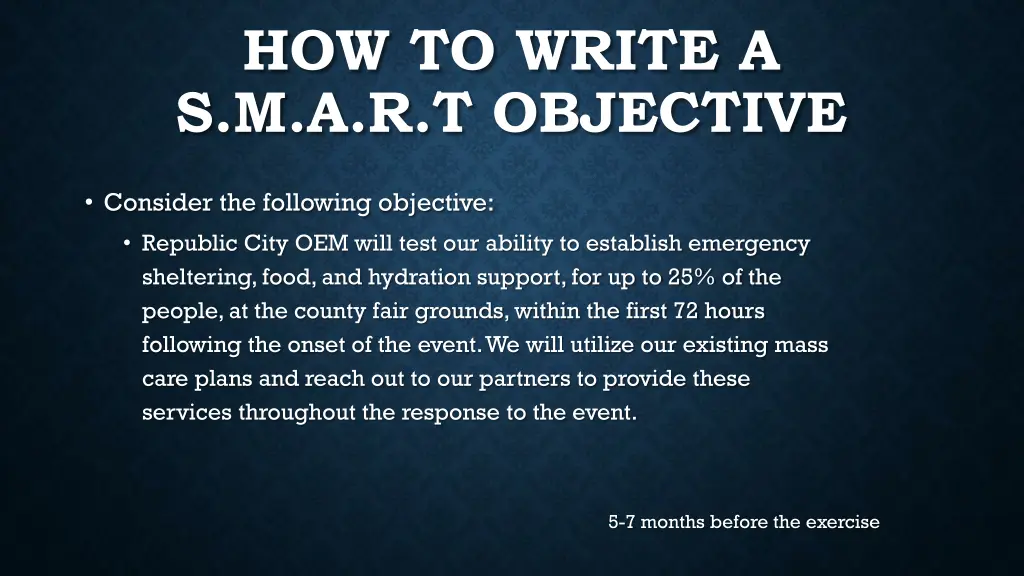 how to write a s m a r t objective