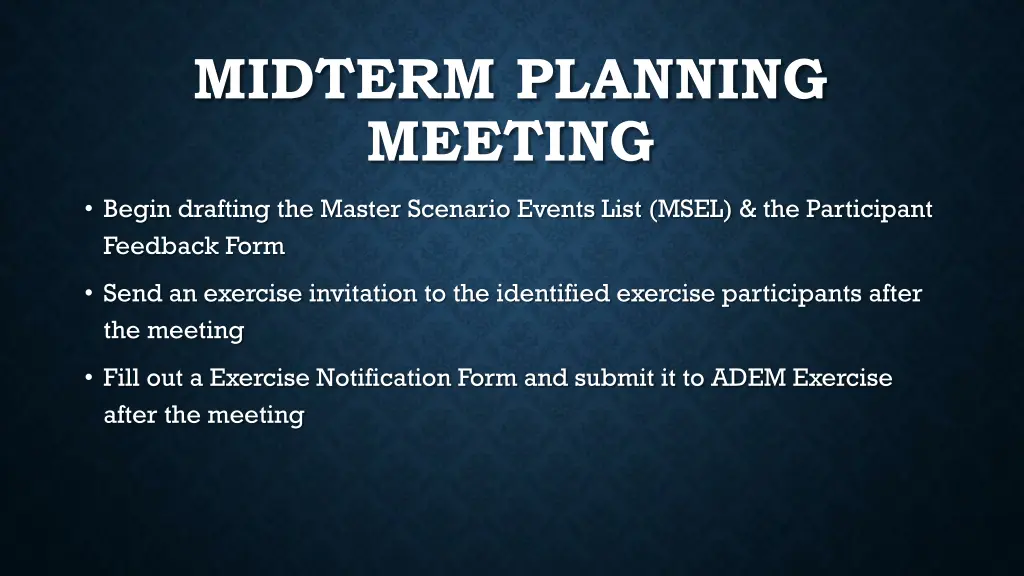 midterm planning meeting 1