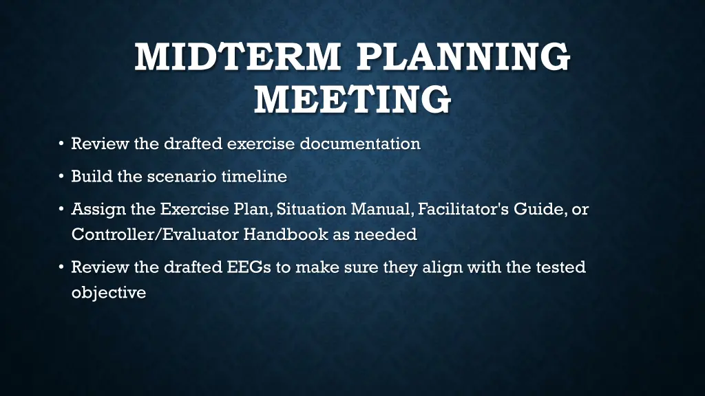 midterm planning meeting