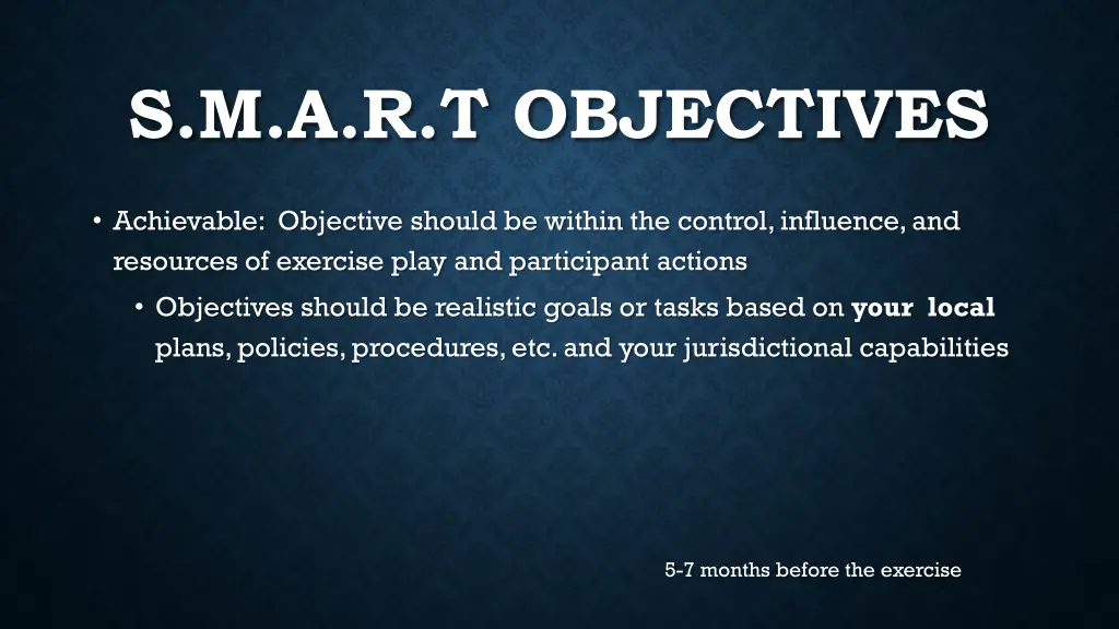 s m a r t objectives 5