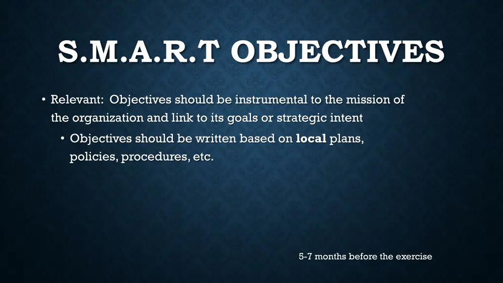 s m a r t objectives 6