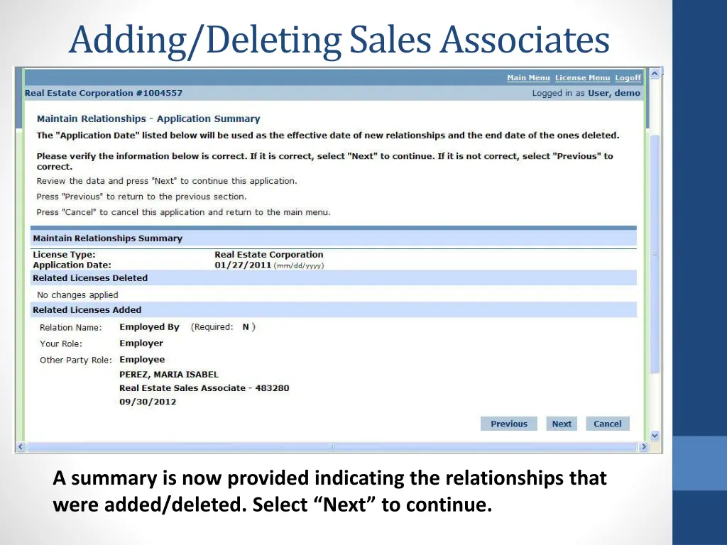 adding deleting sales associates 6