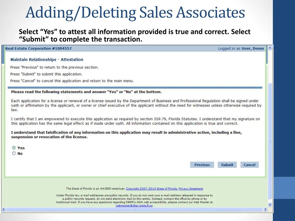 adding deleting sales associates 7