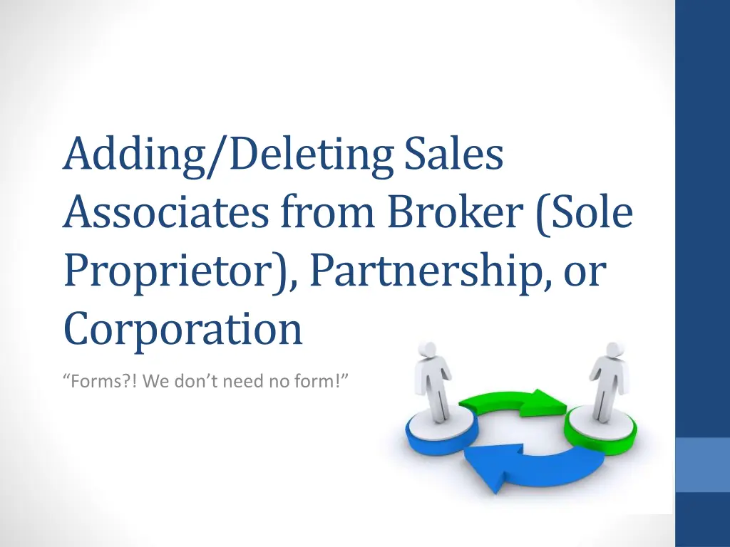 adding deleting sales associates from broker sole
