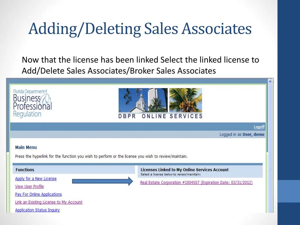 adding deleting sales associates