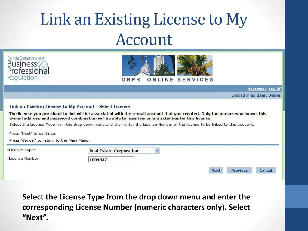 link an existing license to my account 3