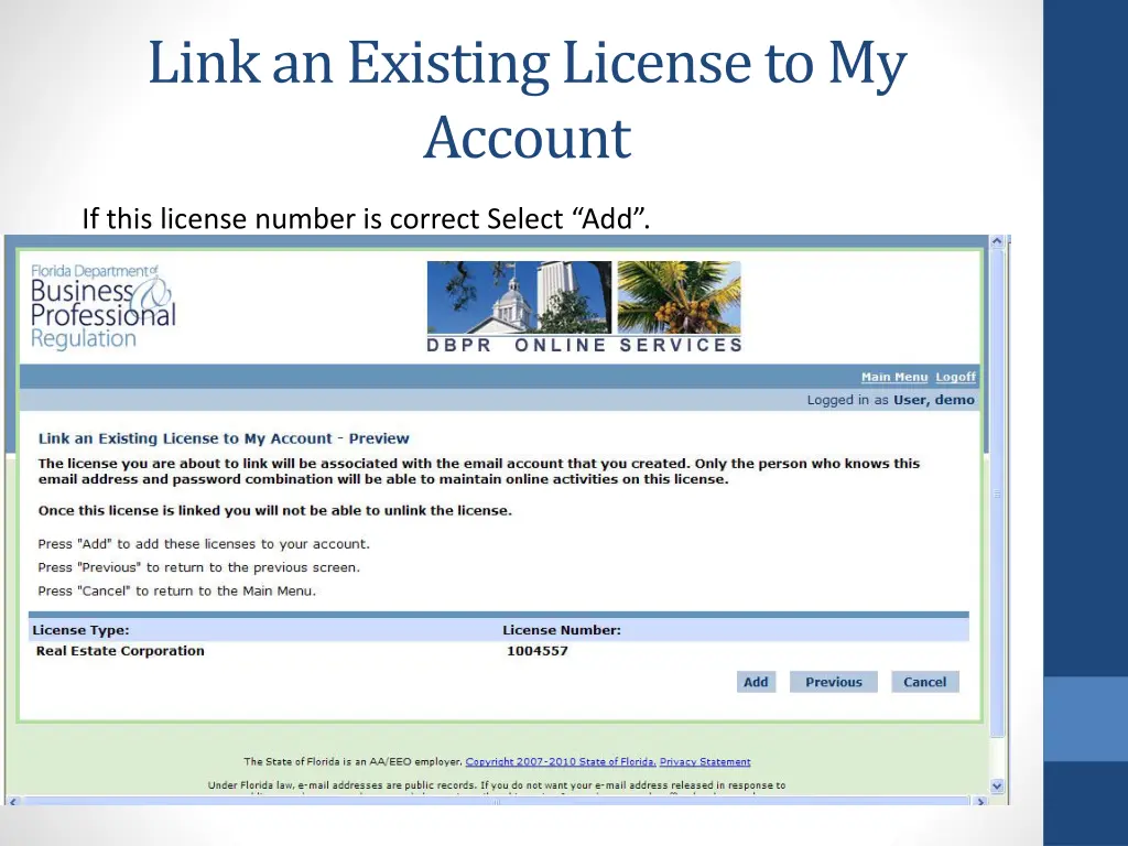 link an existing license to my account 5
