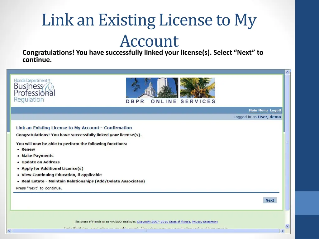 link an existing license to my account 6