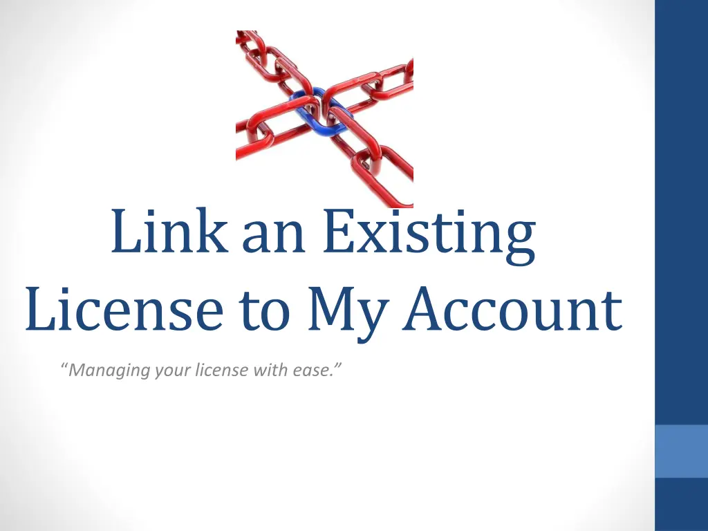 link an existing license to my account