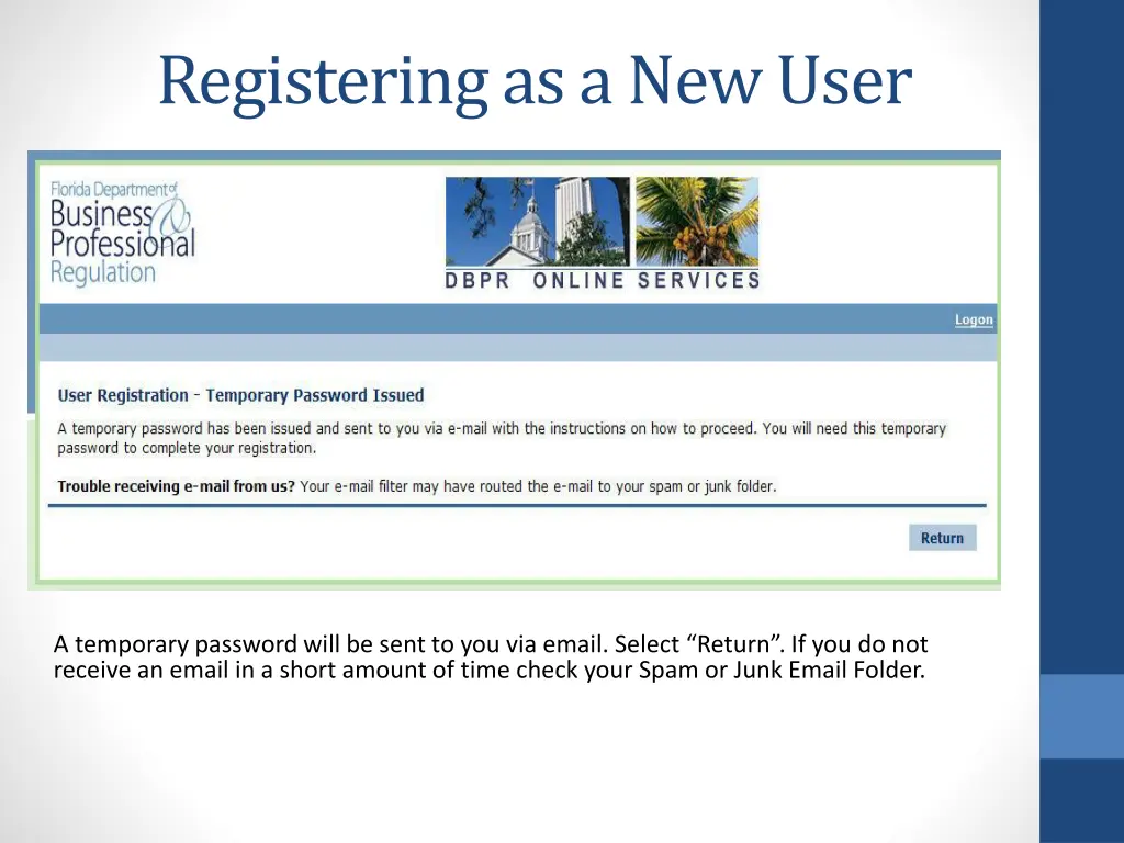 registering as a new user 2