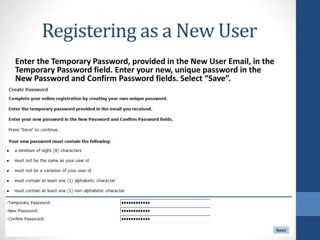 registering as a new user 5