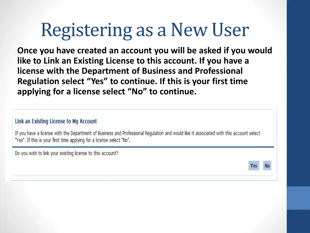 registering as a new user 7